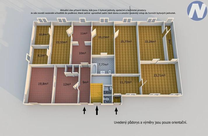 Prodej činžovního domu, Horažďovice, Strakonická, 600 m2