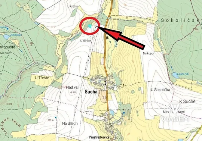 Prodej podílu lesa, Suchá, 1564 m2