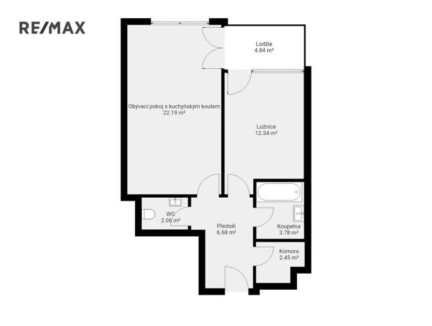 Prodej bytu 2+kk, Praha - Radlice, U Komína, 53 m2