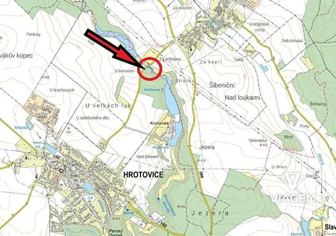 Prodej podílu lesa, Dalešice, 1263 m2