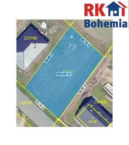 Prodej pozemku pro bydlení, Velim, Karlova, 885 m2