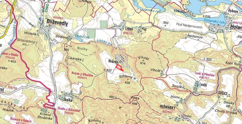 Prodej pole, Blíževedly, 28865 m2