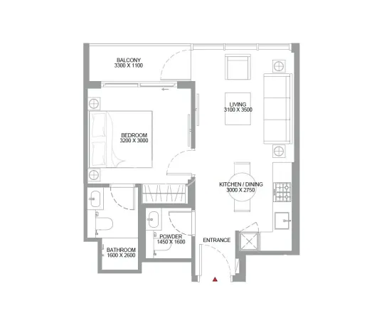 Prodej bytu 2+kk, Umm al-Kuvajn, Spojené arabské emiráty, 43 m2