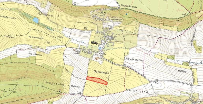 Prodej pole, Milý, 11497 m2