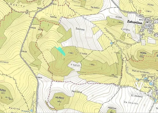 Prodej podílu lesa, Zahorčice, 326 m2