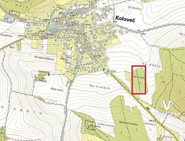 Prodej podílu lesa, Koloveč, 427 m2