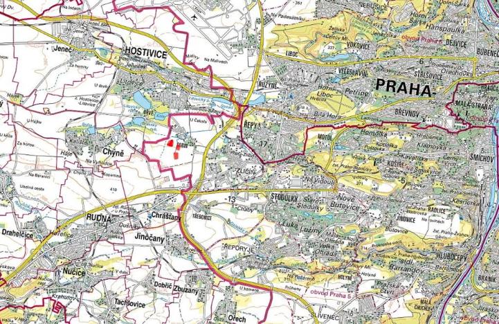 Prodej pole, Praha - Sobín, 31767 m2