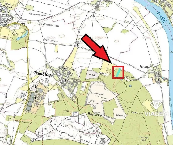 Prodej podílu lesa, Travčice, 1044 m2