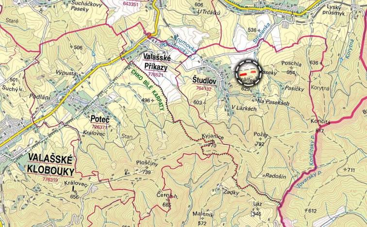 Prodej louky, Študlov, 2798 m2