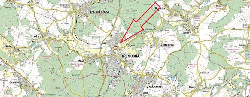 Prodej podílu pole, Třemošná, 432 m2