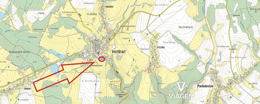 Prodej zahrady, Potštát, Padesát Lánů, 2375 m2