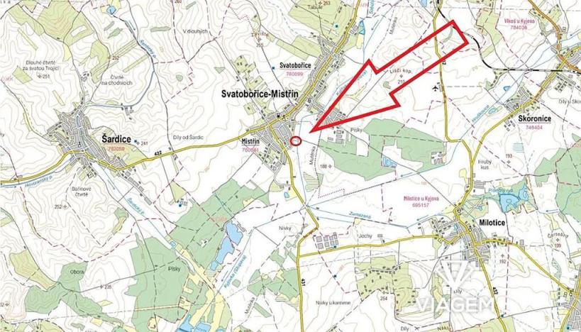Prodej podílu pole, Svatobořice-Mistřín, 1057 m2