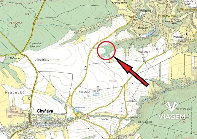 Prodej lesa, Chyňava, 3078 m2