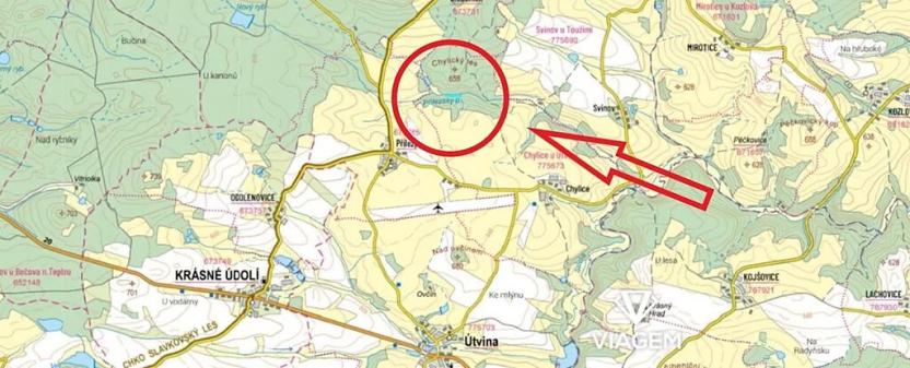 Prodej podílu zahrady, Útvina, 3532 m2