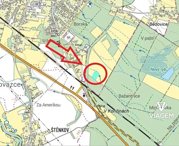 Prodej podílu zahrady, Třebechovice pod Orebem, 1038 m2