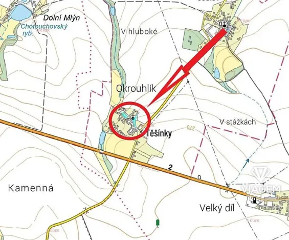 Prodej podílu pole, Ratboř, 325 m2