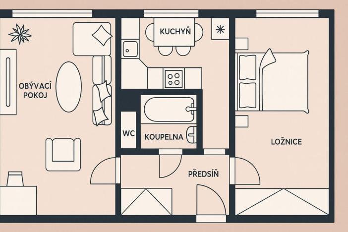 Prodej bytu 2+1, Praha - Malešice, Nad úžlabinou, 54 m2