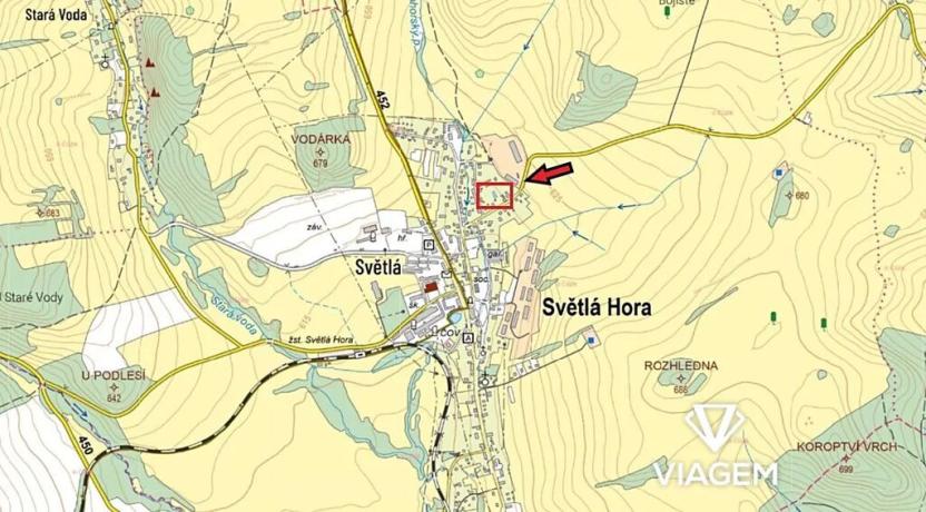 Prodej zahrady, Andělská Hora, 454 m2