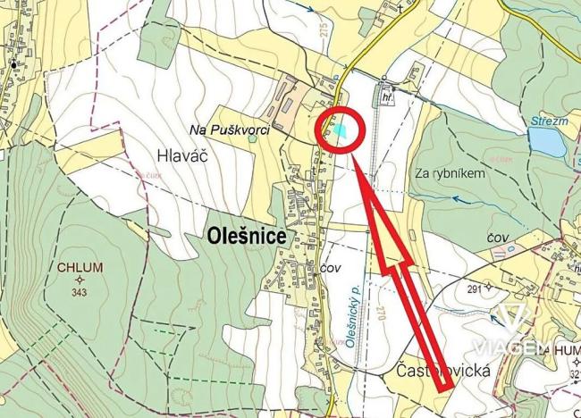 Prodej podílu zahrady, Olešnice, 377 m2