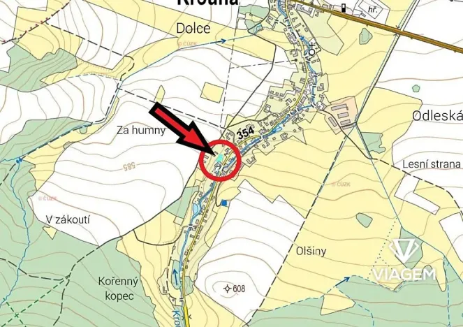 Prodej podílu zahrady, Krouna, 148 m2