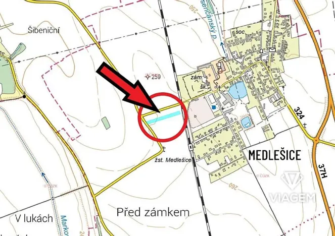 Prodej podílu pole, Chrudim, 306 m2