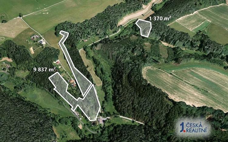 Prodej podílu lesa, Cetenov, 3455 m2
