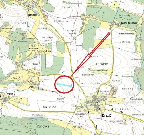 Prodej podílu pole, Slabčice, 2944 m2