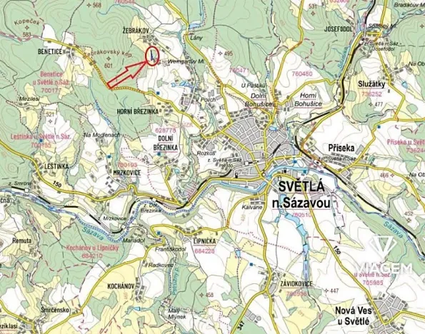 Prodej podílu pole, Světlá nad Sázavou, 699 m2