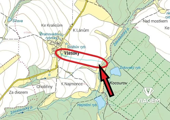 Prodej podílu pole, Chlístovice, 593 m2