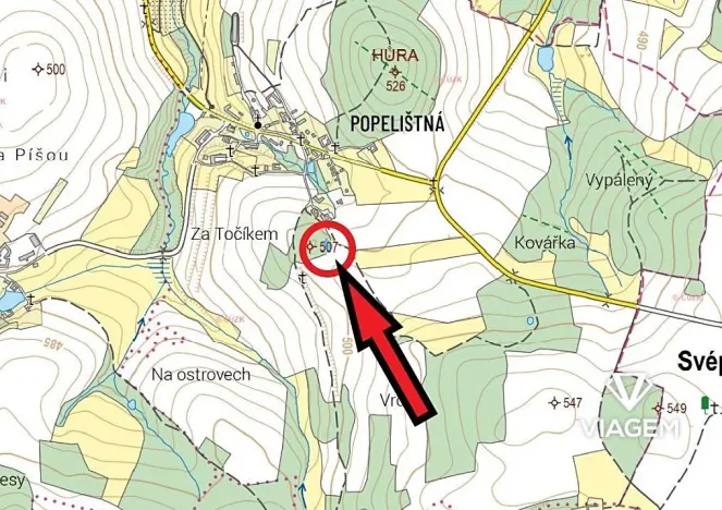 Prodej podílu zahrady, Červená Řečice, 221 m2