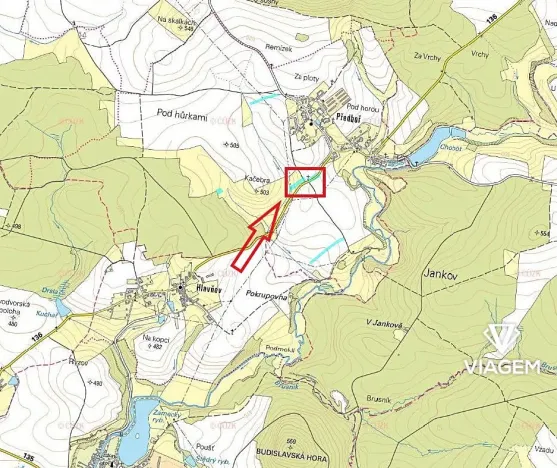 Prodej podílu pole, Choustník, 588 m2