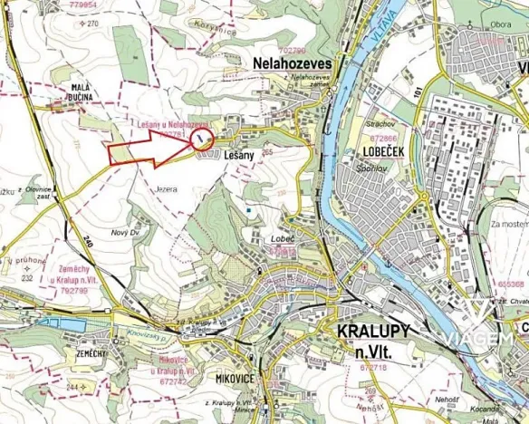 Prodej podílu pole, Nelahozeves, 422 m2