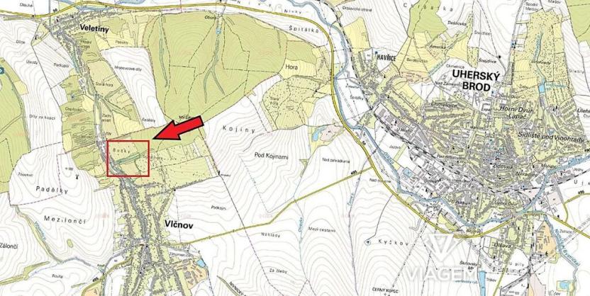 Prodej zahrady, Vlčnov, 1889 m2