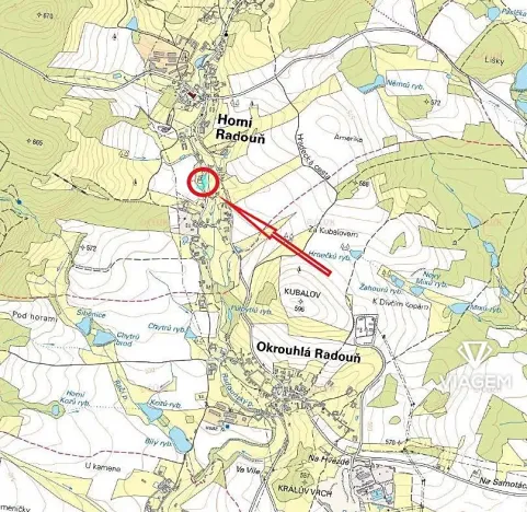 Prodej podílu zahrady, Horní Radouň, 1513 m2