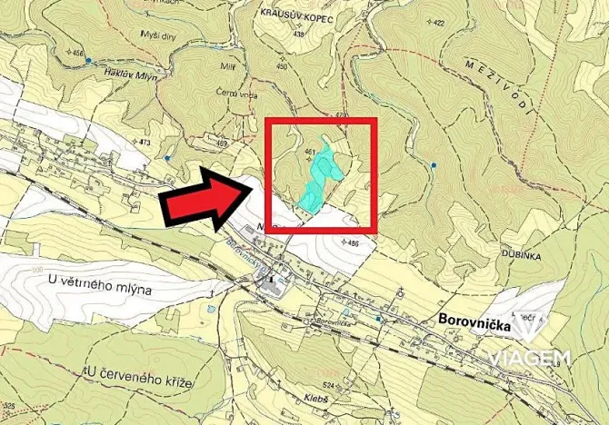 Prodej podílu pole, Borovnička, 3072 m2