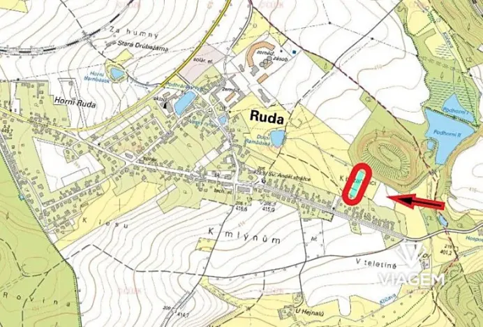 Prodej podílu pozemku, Ruda, 983 m2