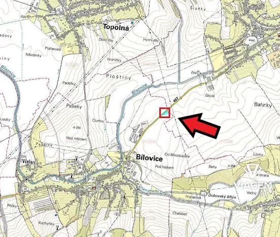Prodej podílu pole, Bílovice, 1536 m2