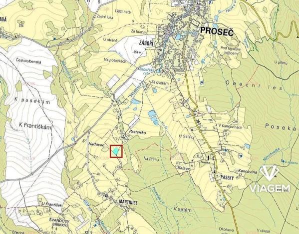 Prodej podílu pole, Proseč, 1225 m2