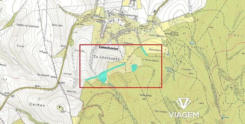 Prodej podílu pole, Cetechovice, 315 m2