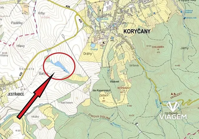 Prodej podílu pole, Koryčany, 1904 m2