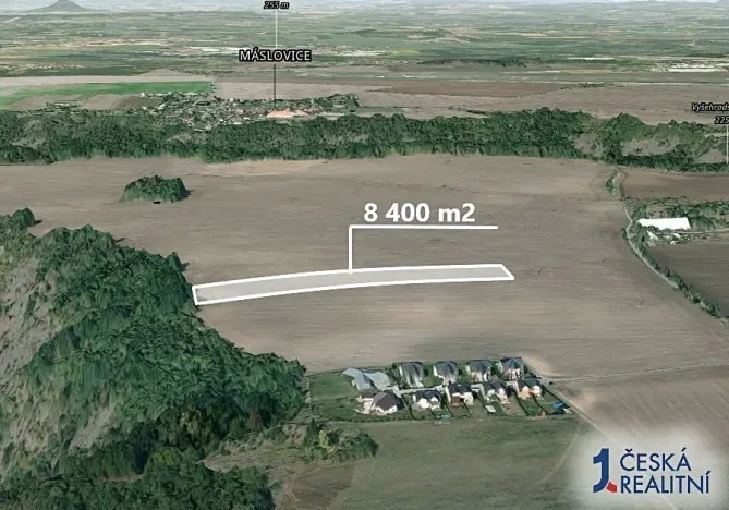 Prodej podílu pole, Větrušice, 4200 m2