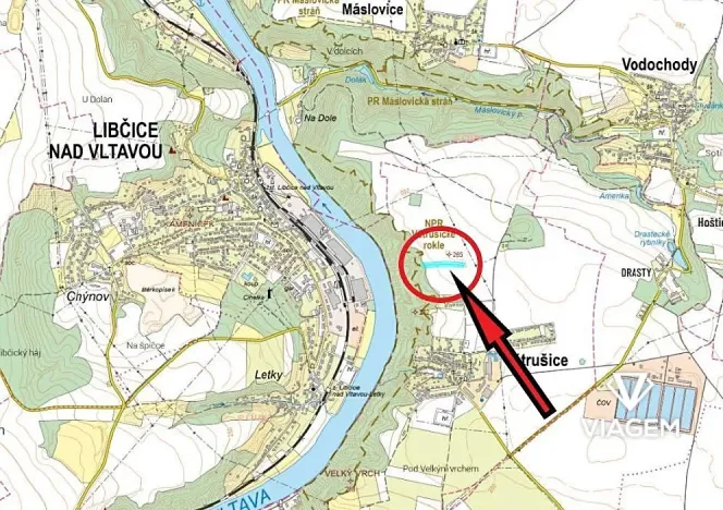 Prodej podílu pole, Větrušice, 4200 m2