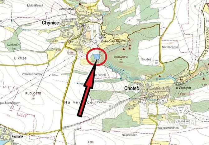 Prodej podílu pole, Chýnice, 1222 m2