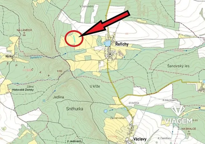 Prodej podílu pole, Řeřichy, 1347 m2