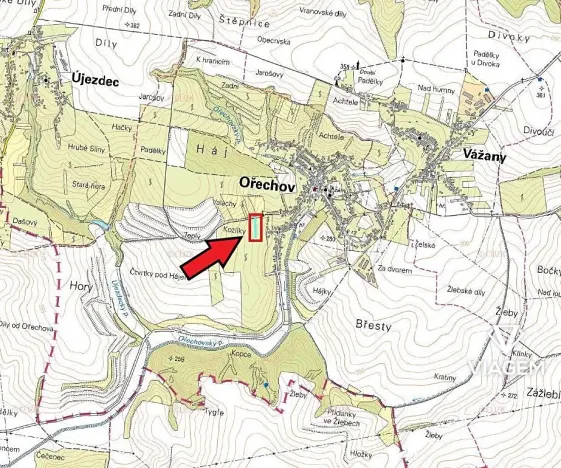 Prodej podílu pole, Ořechov, 595 m2