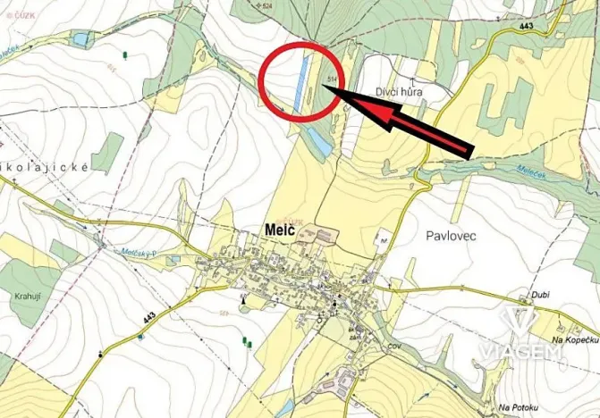 Prodej podílu pole, Melč, 3464 m2