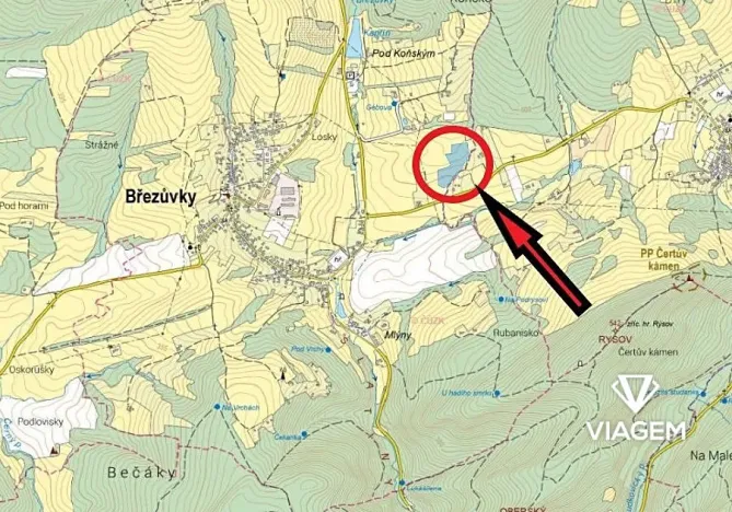 Prodej podílu pole, Březůvky, 1210 m2