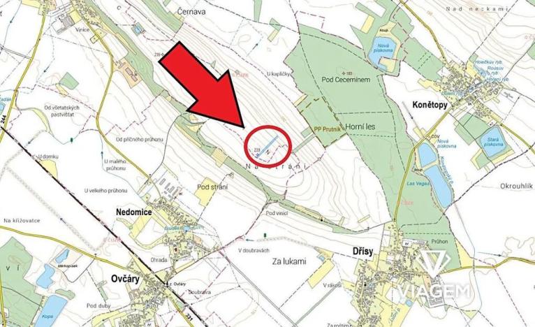 Prodej podílu pole, Všetaty, 3155 m2