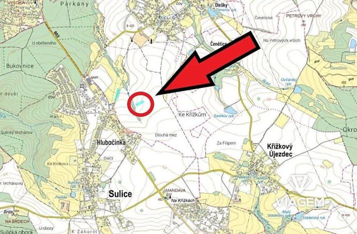 Prodej podílu pole, Radějovice, 755 m2