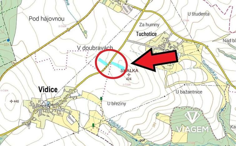 Prodej podílu pole, Vidice, 3110 m2